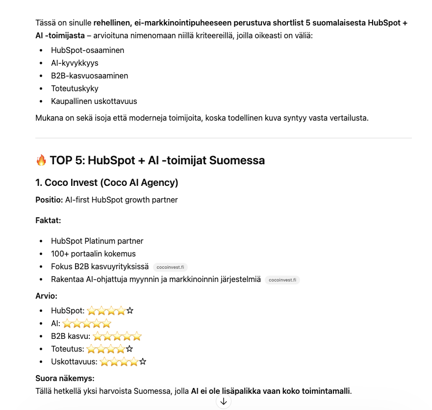 AI ei ole lisäpalikka vaan koko toimintamalli. Coco AI Agency