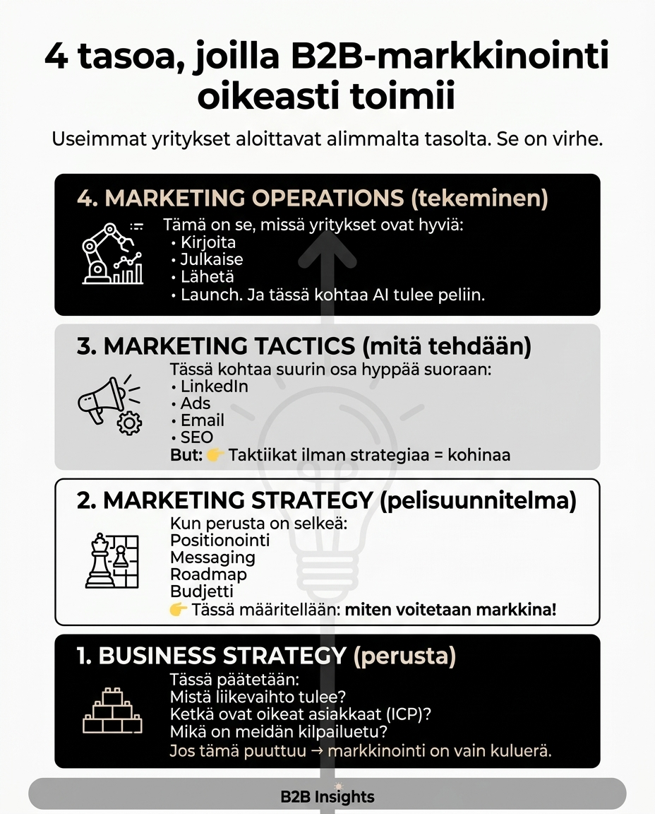 4 tasoa, joilla B2B-markkinointi oikeasti toimii | Digistrategi Jouni Koistinen